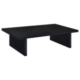 Max 2-piece black coffee and end table set full view