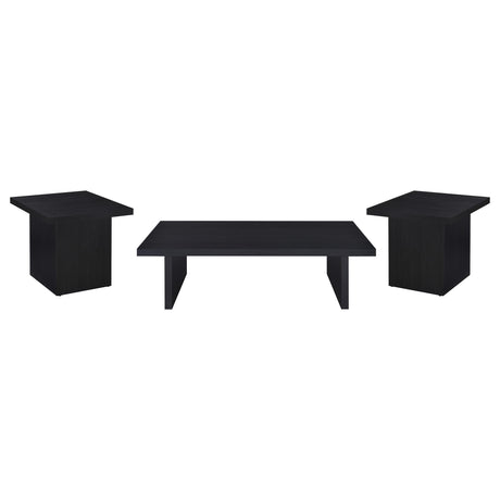 Max coffee table black finish top and legs