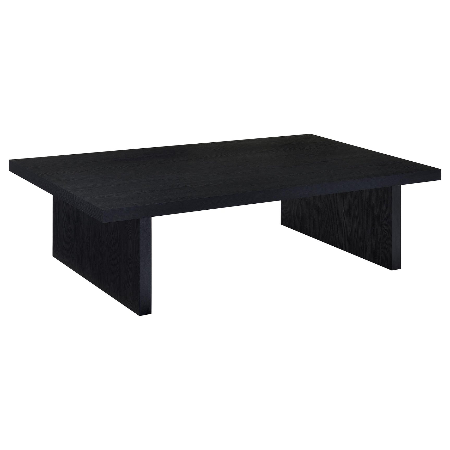 Top view of rectangular coffee table