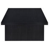 Durable engineered laminate coffee table close-up