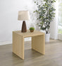 Canoga Side Table warm light oak finish close-up