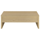 Close-up of true square edge on table top