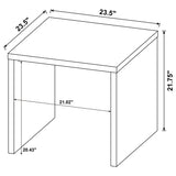Canoga engineered wood side table in living room setting