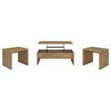 Canoga lift-top coffee table lifted showing storage