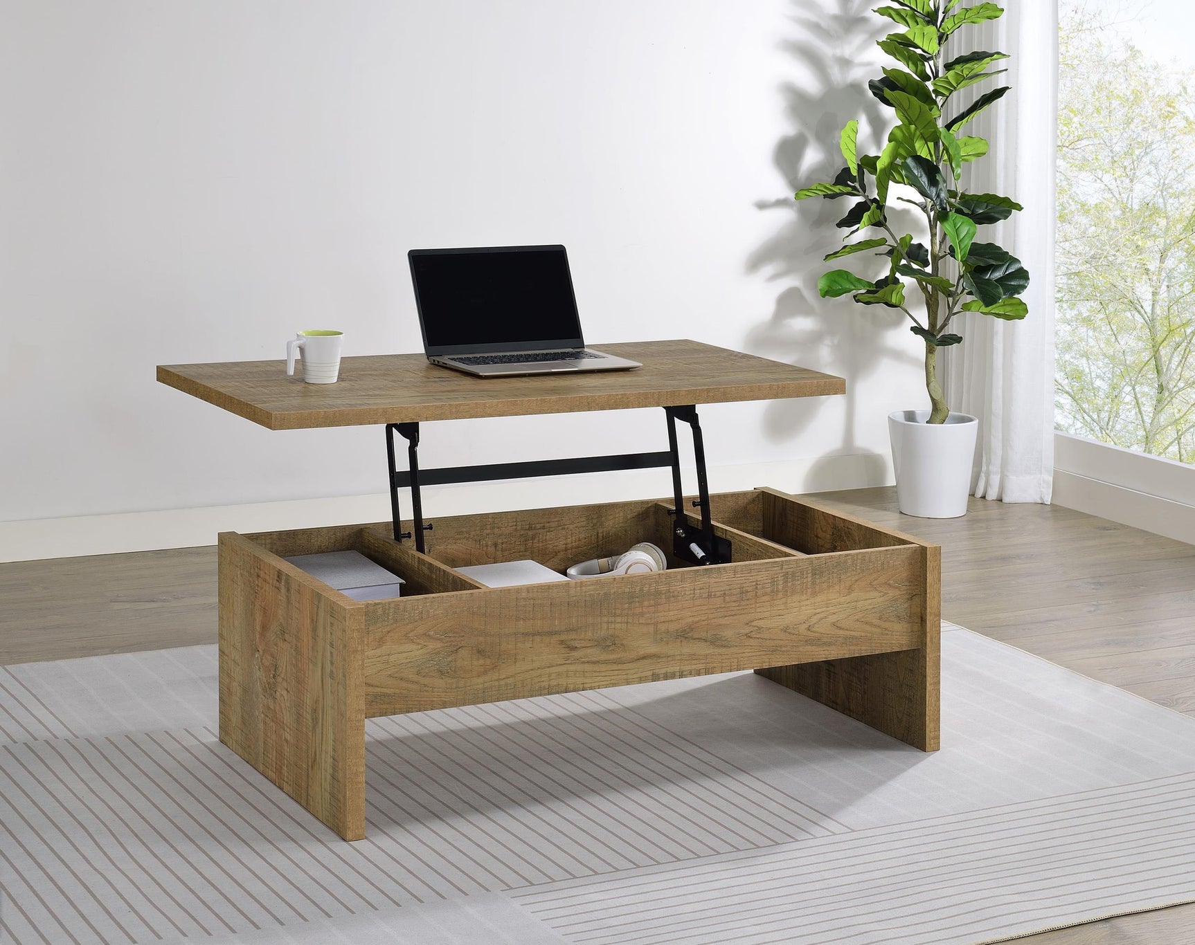 Canoga Coffee Table Lift-Top Mechanism Detail