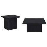 Devar cocktail table black, angled top view