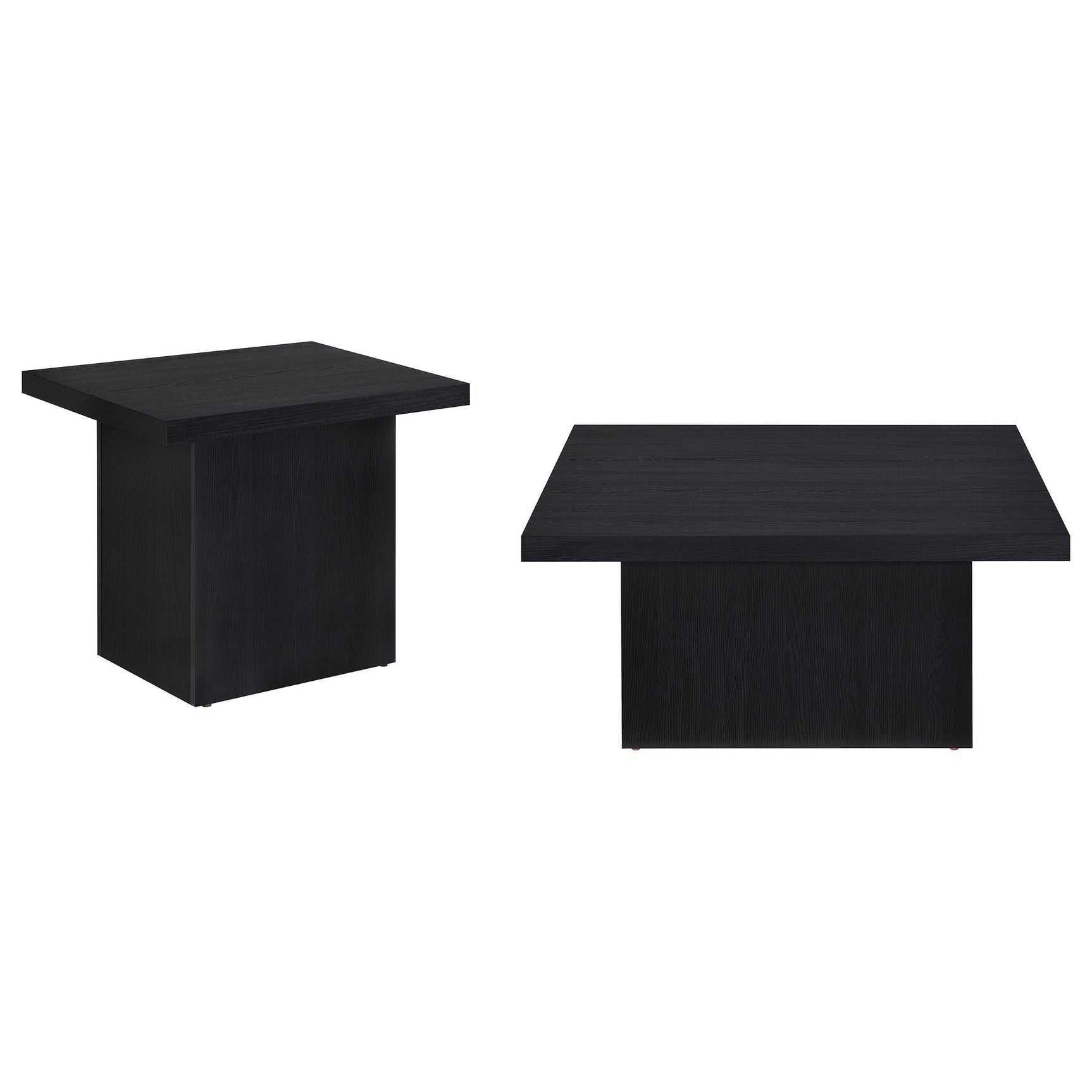 Devar cocktail table black, angled top view