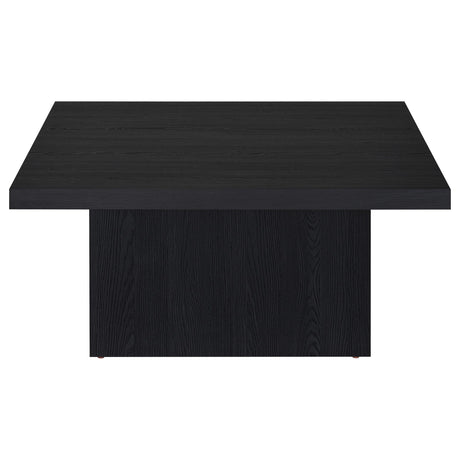 Devar 2-piece square cocktail and end table set in black