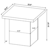 Devar 2-piece square cocktail and end table set in black