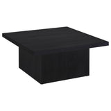 Angled view of Devar coffee table and end tables