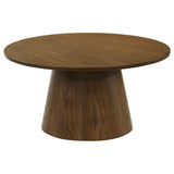 Franklin coffee table edge profile showing square edges