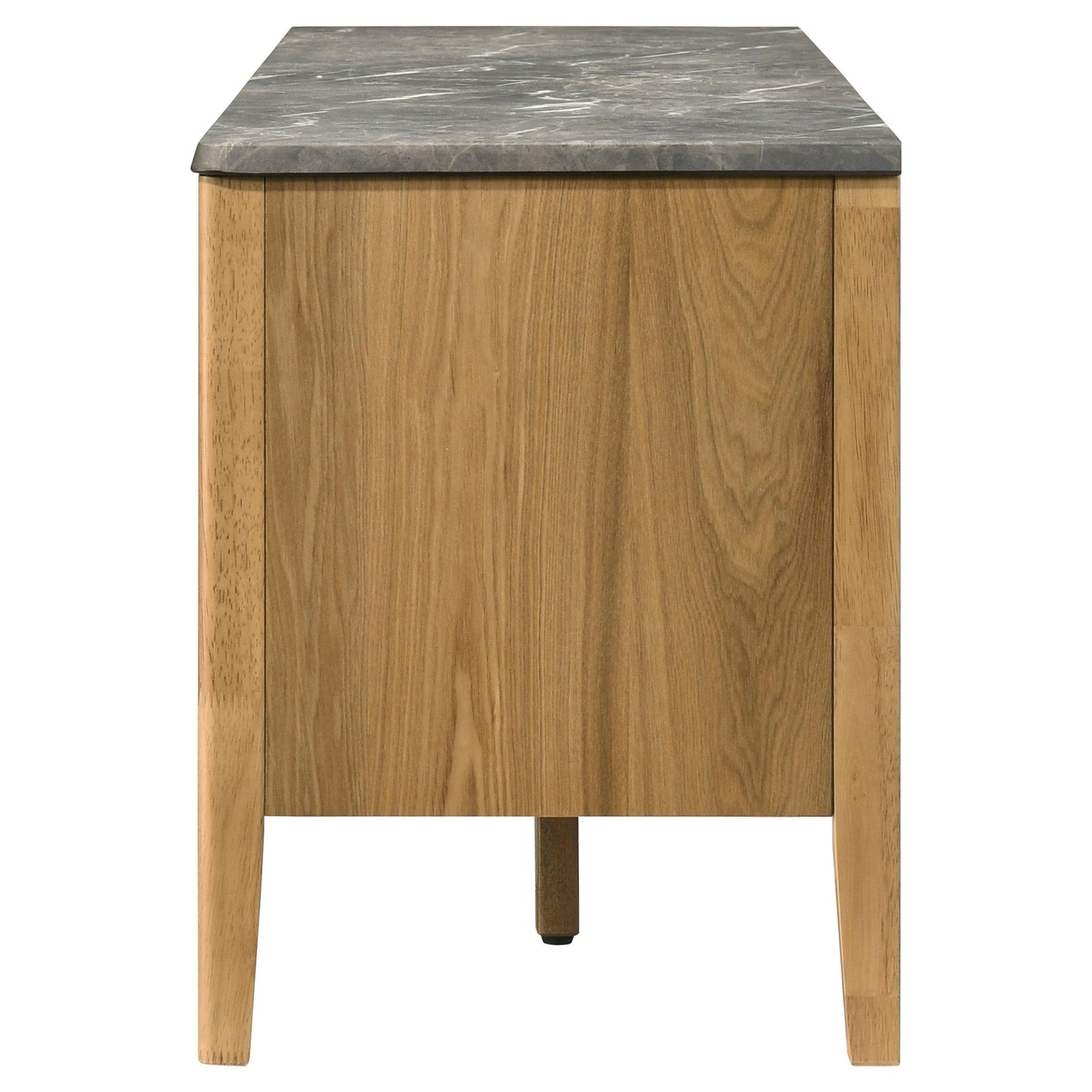 Bradley 63-inch 2-Door SmartTop TV Stand in grey and natural ash finish