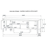 Bradley 63-inch 2-Door SmartTop TV Stand in grey and natural ash finish