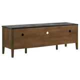 Bradley TV stand drawer handles and storage