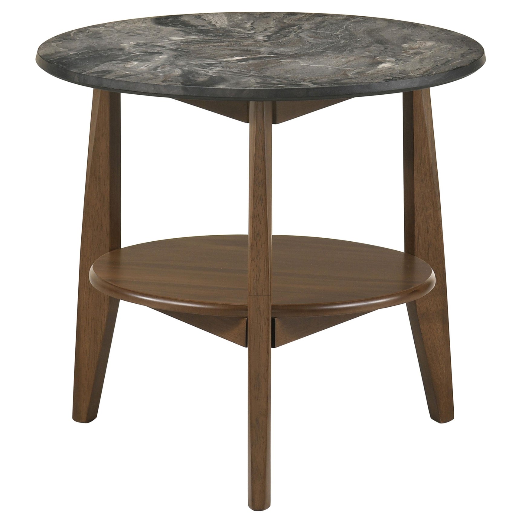 Bradley Round SmartTop End Side Table side angle