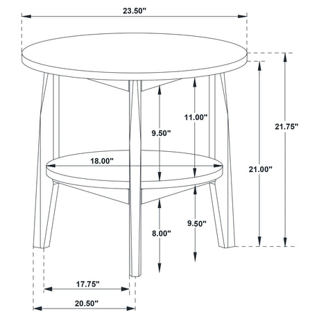 Bradley Round SmartTop End Side Table assembly hardware detail