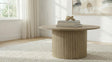 Hamlyn Round Fluted Coffee Table side view showing fluted pedestal base