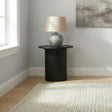 Hamlyn side table showing fluted pedestal base
