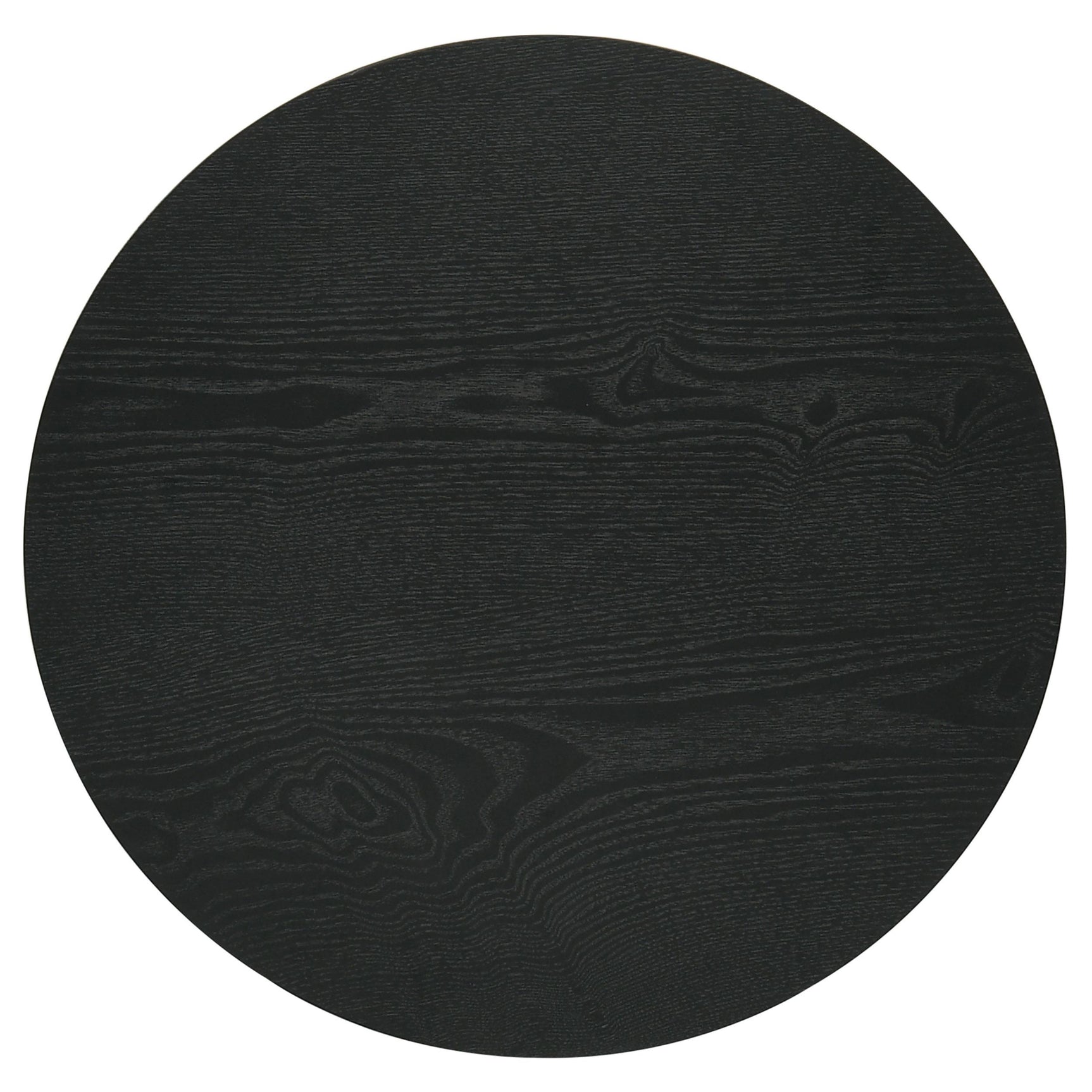 Set of coffee table and two end tables in black finish