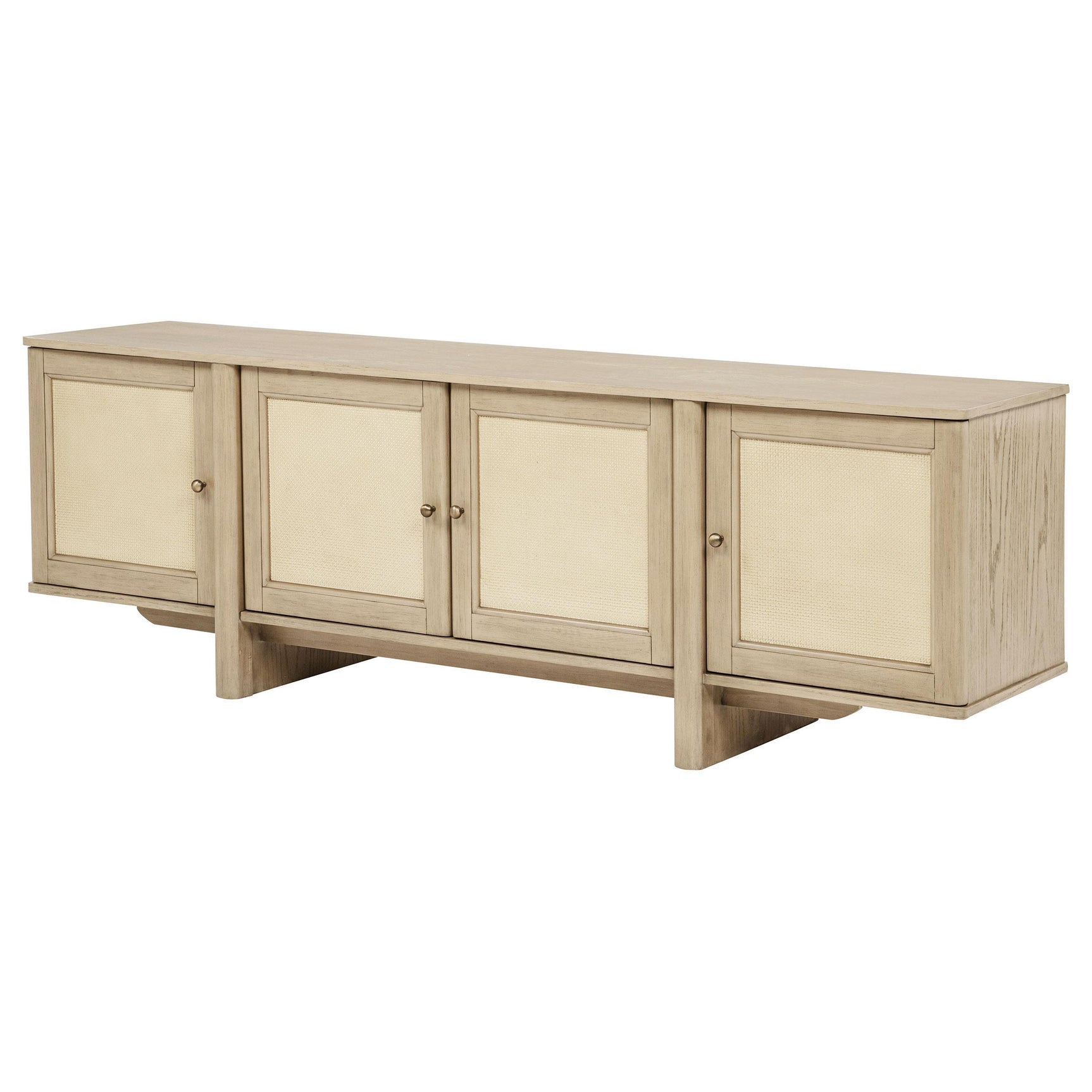 Back of Kailani TV stand showing wire management holes