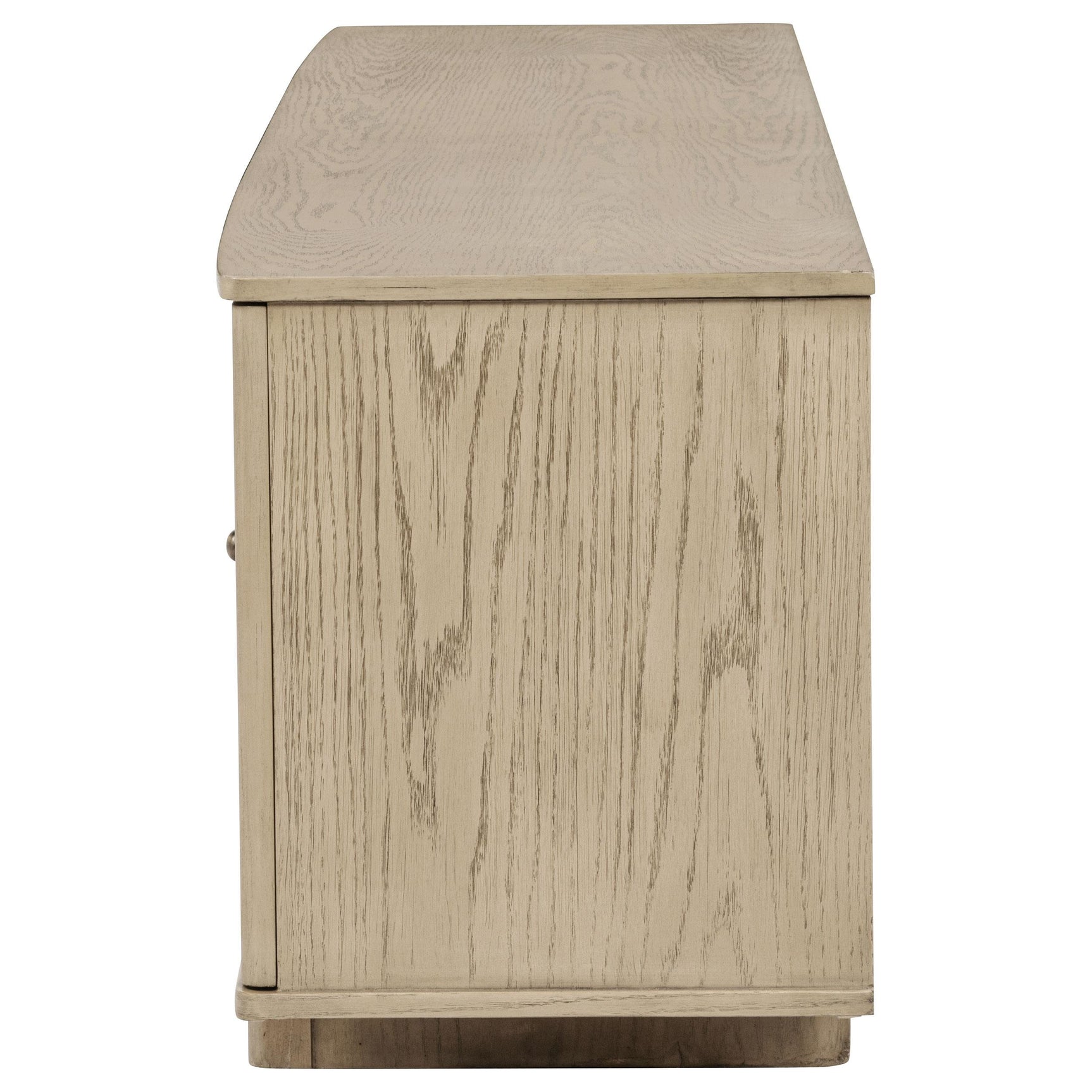 Top view showing flat surface and wood grain finish
