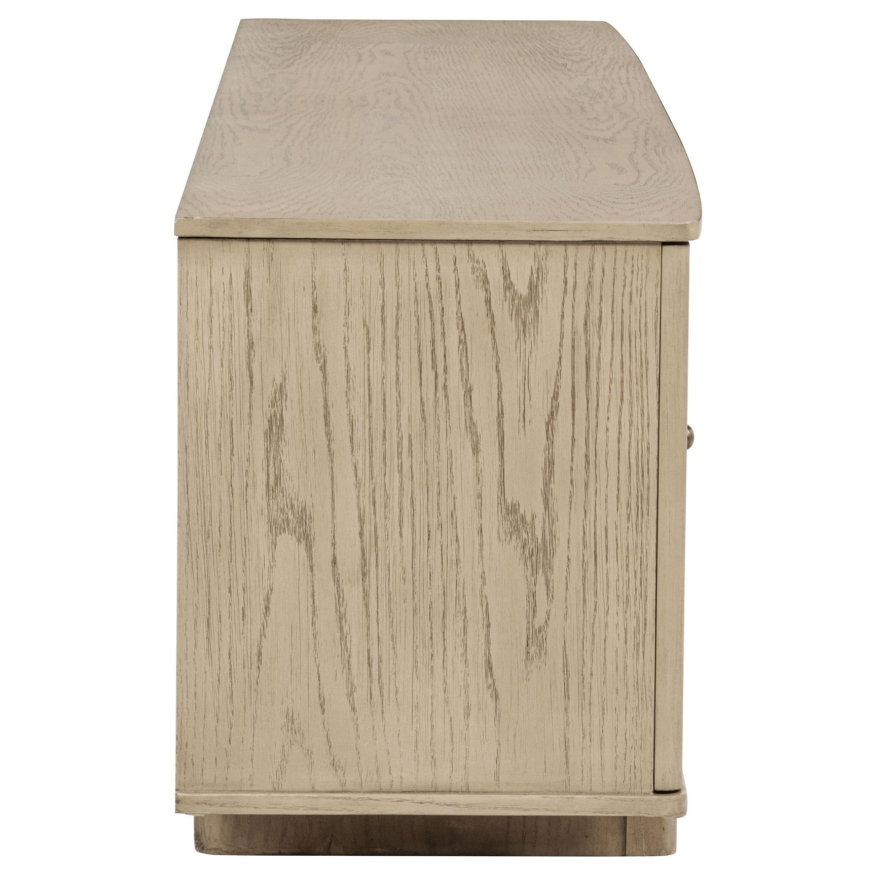 Plastic glide leg support on Kailani TV stand