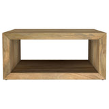 Close-up of mango wood grain on Benton Square Coffee Table