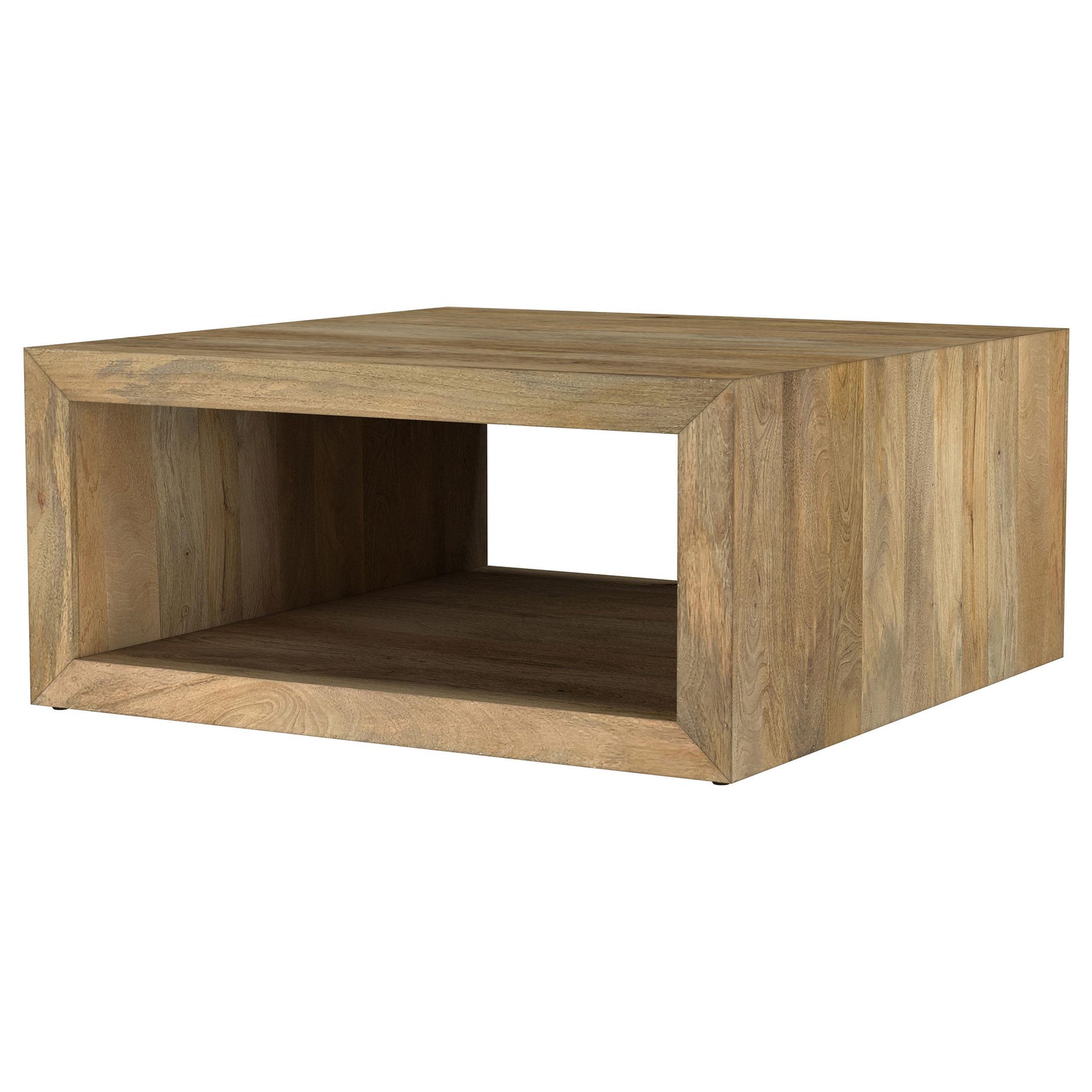 Benton Square Coffee Table natural finish corner detail