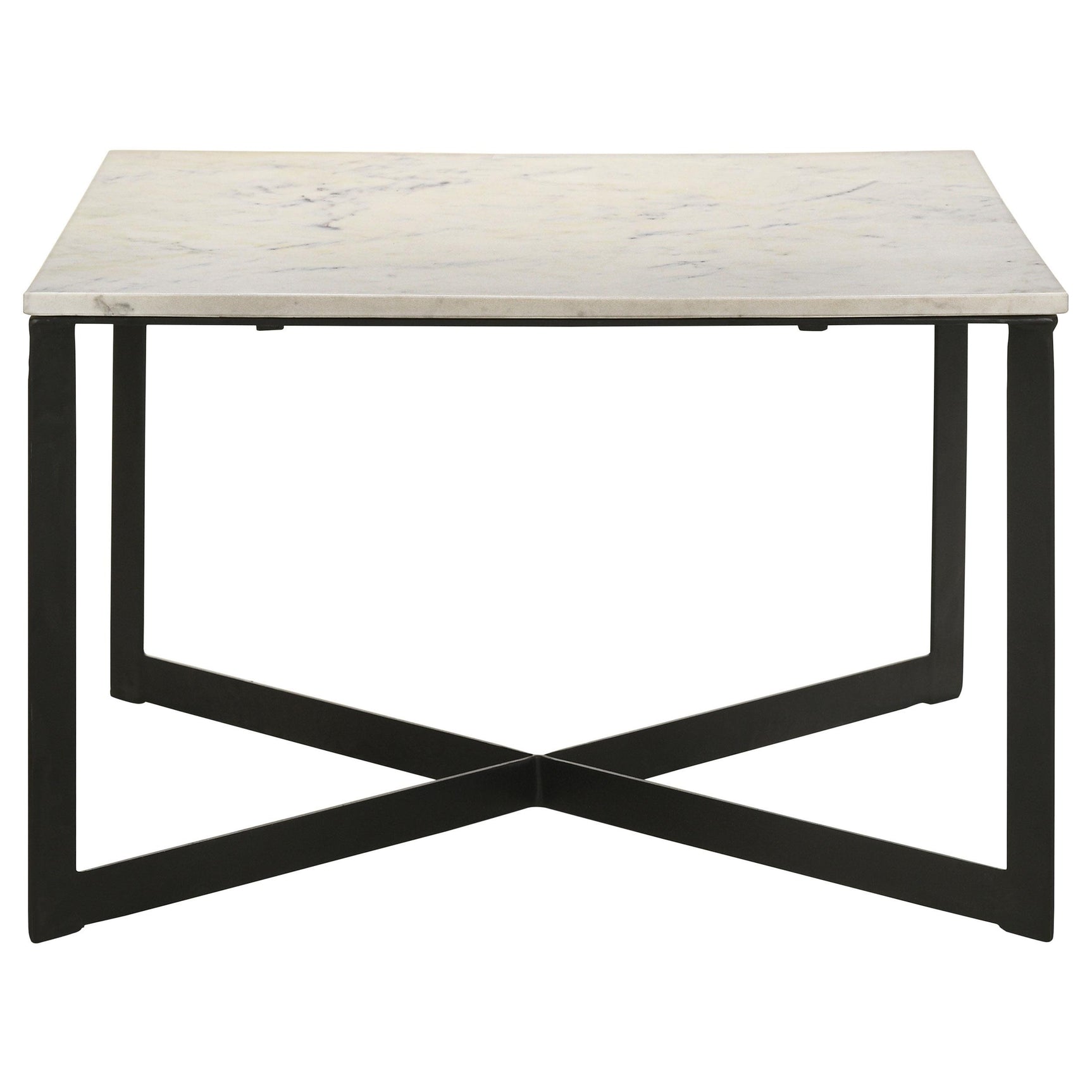 Detail of Tobin metal frame with crisscross design