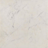 Tobin coffee table front view displaying square marble top