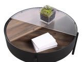 Ozella coffee table hidden storage compartment open