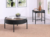 Ozella coffee table hidden storage detail