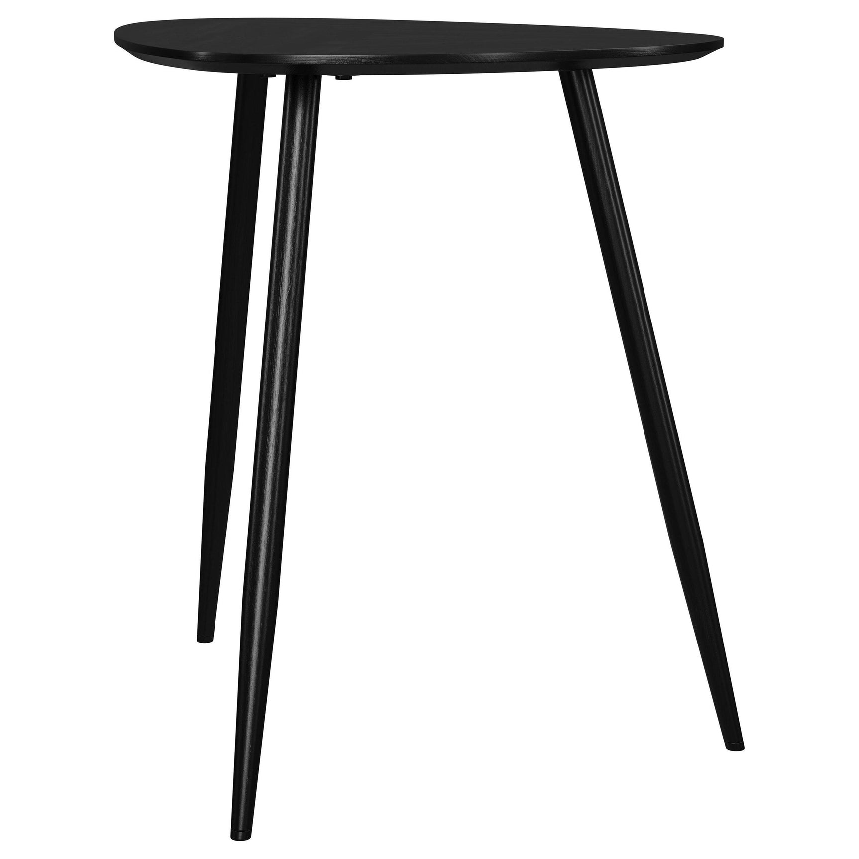 Top view of Odessa mango wood triangular end table