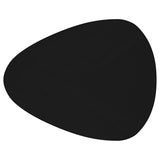 Modern black wood and iron coffee table profile