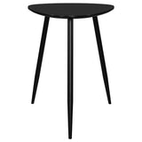 Odessa end table with triangular black mango wood top