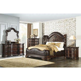 Royal Highlands queen panel bed showing footboard and wood frame