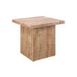 Devar Square Mango Wood End Table angled view
