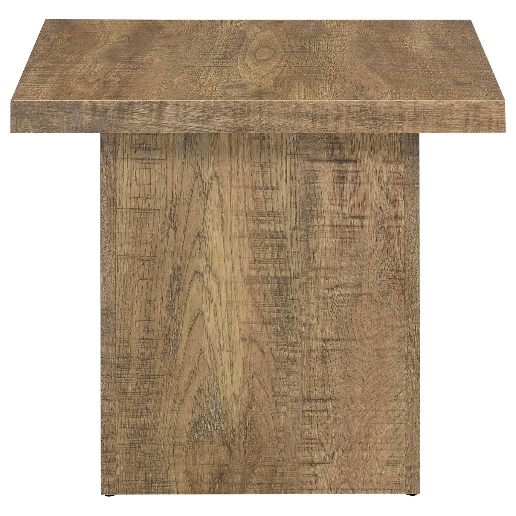 Side view of Devar coffee table with block base