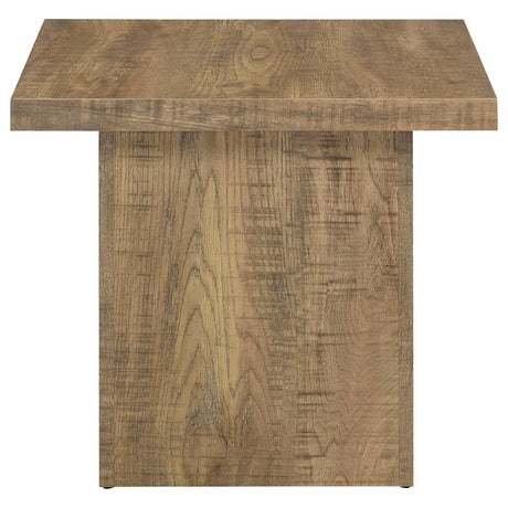 Side view of Devar coffee table with block base