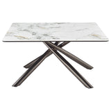 Close-up of sintered stone top on Carvell Square Coffee Table