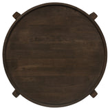 End table corner showing solid wood grain