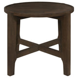 Cota coffee and end table set close-up of intersecting legs