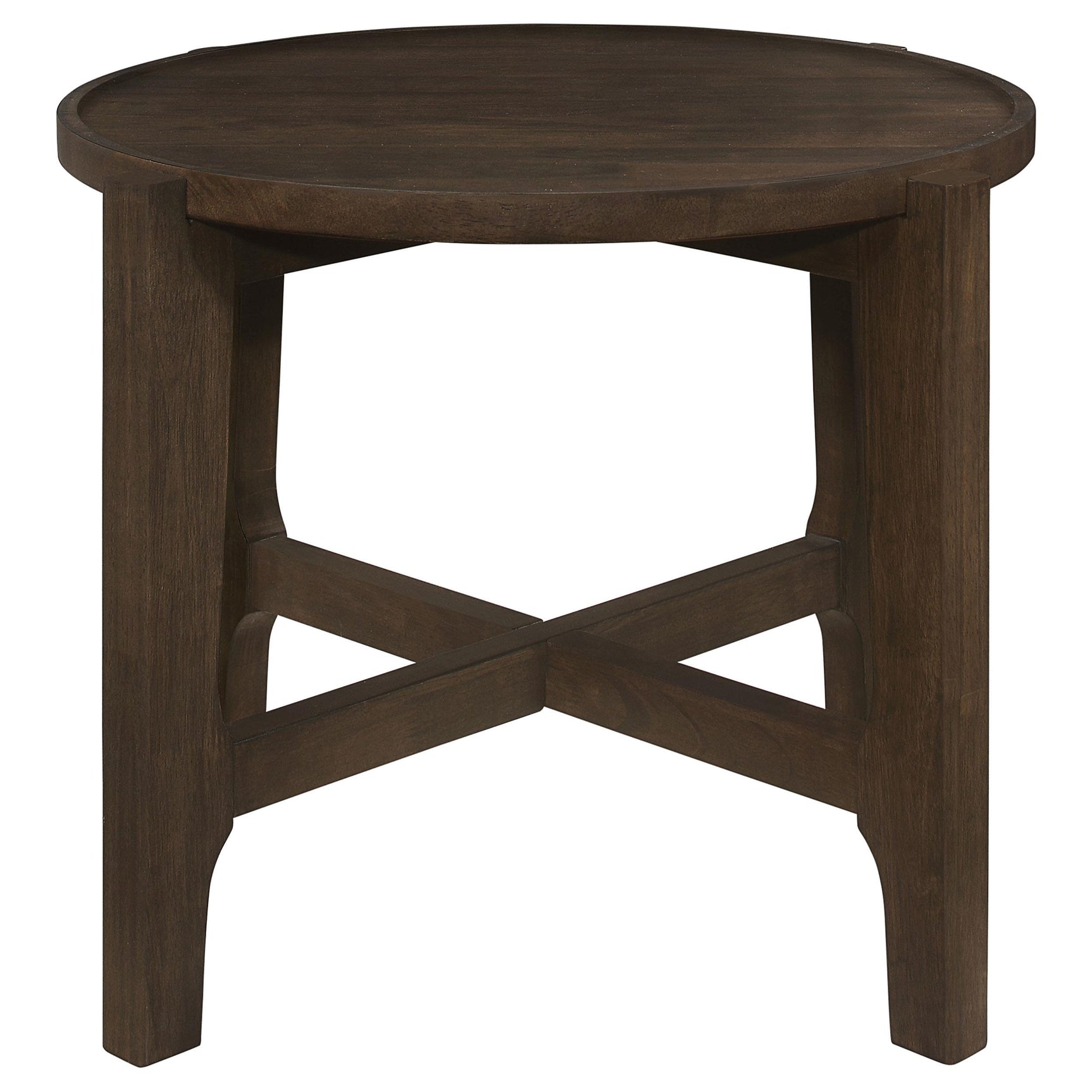 Cota coffee and end table set close-up of intersecting legs