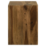Close-up of sheesham wood texture on Odilia table