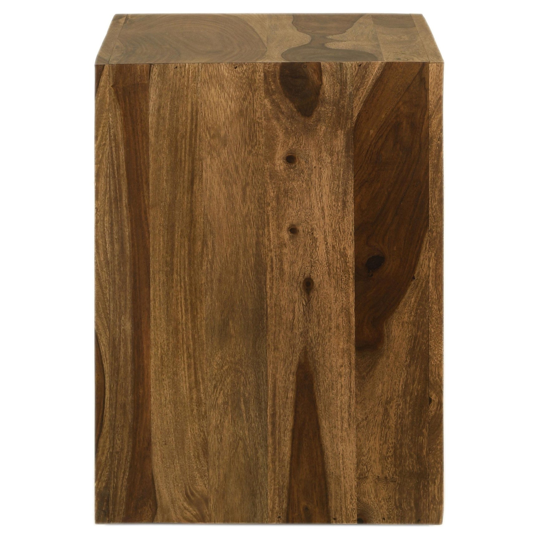 Close-up of sheesham wood texture on Odilia table