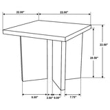 Set of both tables showing size scale against rug