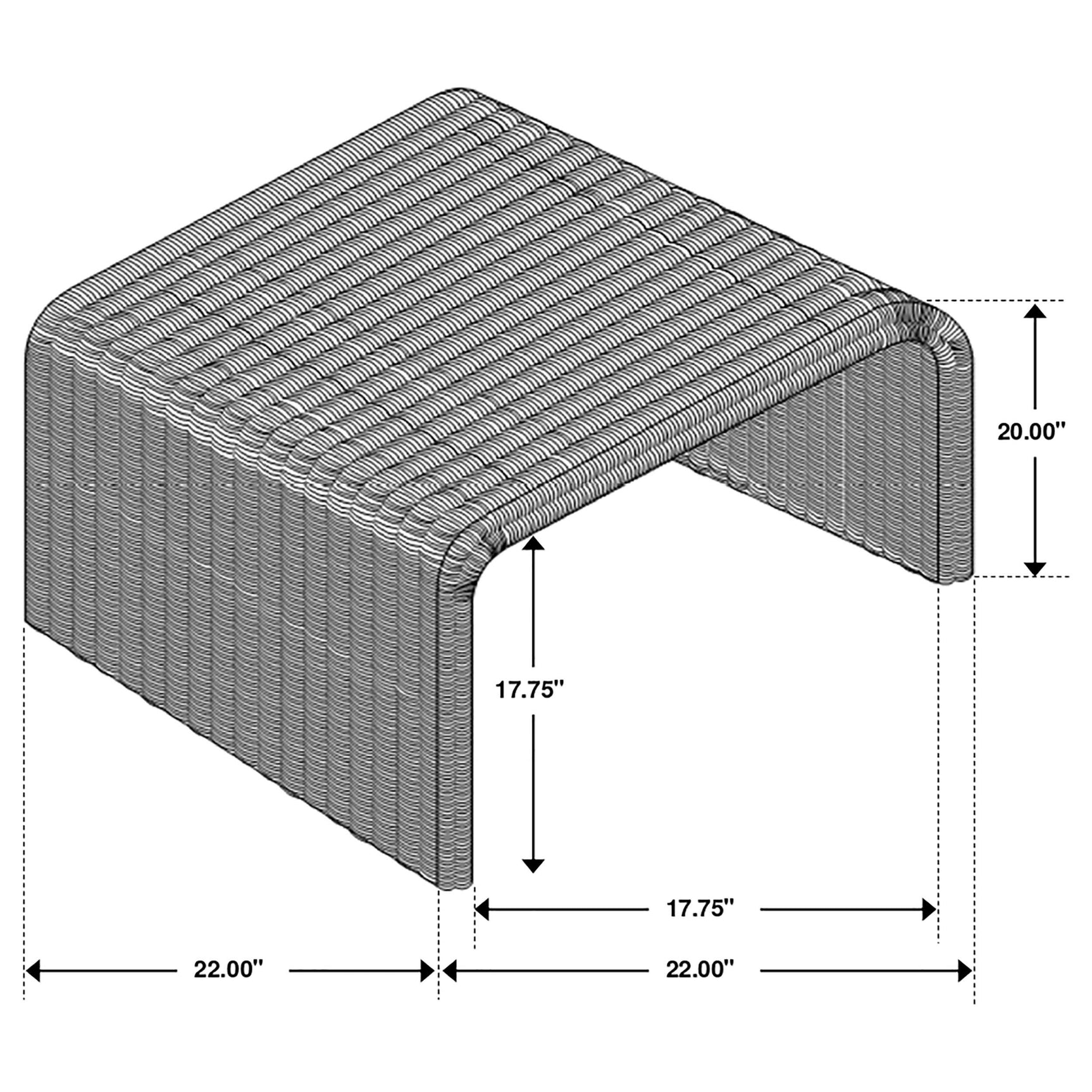 Top view of coffee table surface