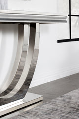 Leveler detail under chrome base protecting floor