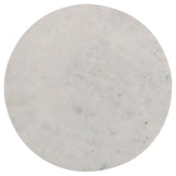 Astoria end table white marble surface detail