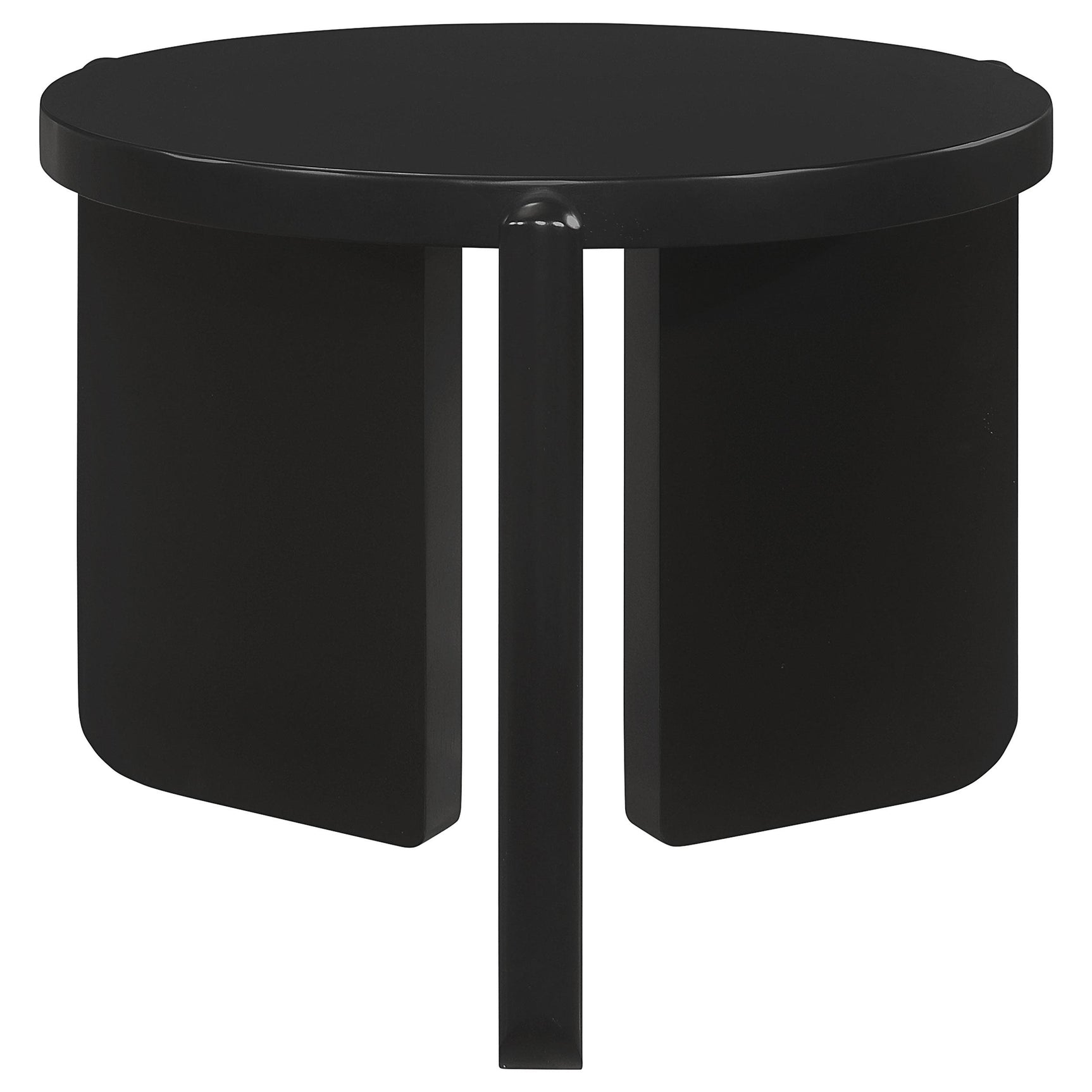Cordova 3-piece solid wood black table set front view